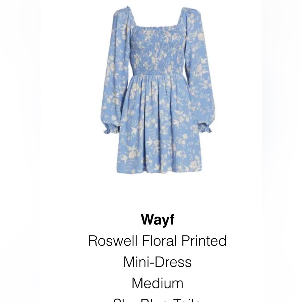 Wayf Roswell Floral Printed Dress Medium